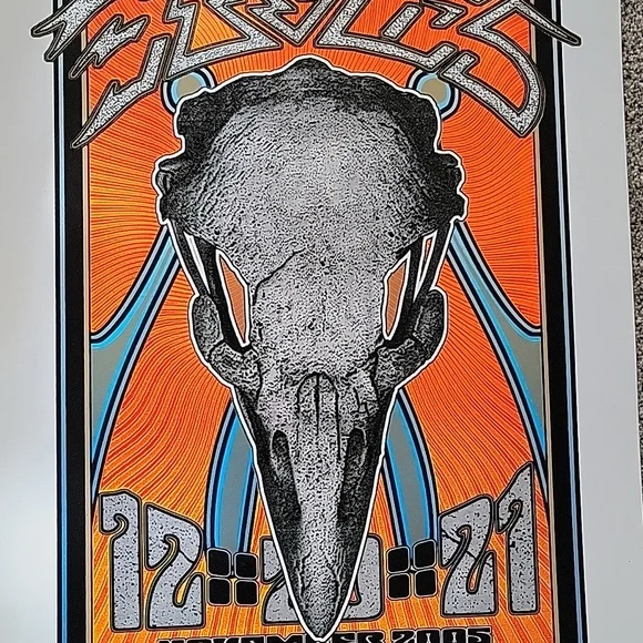 2005 Silk Screen (Gold Leaflet) Eagles Concert poster. Indian Wells CA